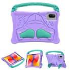 For For Lenovo Tab M11/ Xiaoxin Pad 11 2024 Boxing Series Kickstand EVA Shockproof Tablet Case with Shoulder Strap(Purple Mint) - 1