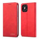 For iPhone 12 Pro Max LC.IMEEKE LC-002 Series Skin Hand Feeling PU + TPU Horizontal Flip Leather Case with Holder & Card Slot & Wallet(Red) - 1