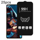 For Xiaomi Poco X5 Pro 25pcs High Aluminum Large Arc Full Screen Tempered Glass Film - 1