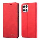 For iPhone 12 / 12 Pro LC.IMEEKE LC-002 Series Skin Hand Feeling PU + TPU Horizontal Flip Leather Case with Holder & Card Slot & Wallet(Red) - 1