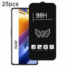 For Xiaomi Poco F4 GT 25pcs High Aluminum Large Arc Full Screen Tempered Glass Film - 1