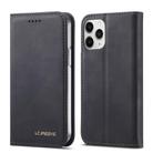 For iPhone 12 mini LC.IMEEKE LC-002 Series Skin Hand Feeling PU + TPU Horizontal Flip Leather Case with Holder & Card Slot & Wallet(Black) - 1