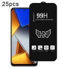 For Xiaomi Poco M4 Pro 25pcs High Aluminum Large Arc Full Screen Tempered Glass Film - 1