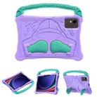 For Samsung Galaxy Tab S9 Boxing Series Kickstand EVA Shockproof Tablet Case with Shoulder Strap(Purple Mint) - 1