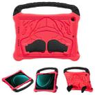 For Samsung Galaxy Tab S9 FE / S10 FE Boxing Series Kickstand EVA Shockproof Tablet Case with Shoulder Strap(Red Black) - 1