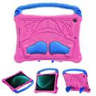 For Samsung Galaxy Tab S9 FE / S10 FE Boxing Series Kickstand EVA Shockproof Tablet Case with Shoulder Strap(Rose Red Blue) - 1