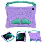 For Samsung Galaxy Tab S9 FE / S10 FE Boxing Series Kickstand EVA Shockproof Tablet Case with Shoulder Strap(Purple Mint) - 1