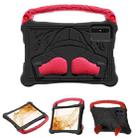 For Samsung Galaxy Tab S8 Boxing Series Kickstand EVA Shockproof Tablet Case with Shoulder Strap(Black Red) - 1