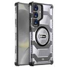 For Samsung Galaxy S24+ 5G wlons Explorer Series PC Hybrid TPU MagSafe Magnetic Case(Black) - 1