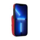 For iPhone 13 Pro Max AwQuer Crossbody Zipper Wallet Bag Litchi Leather Phone Case(Red) - 3