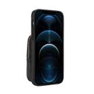 For iPhone 12 / 12 Pro AwQuer Crossbody Zipper Wallet Bag Litchi Leather Phone Case(Black) - 3
