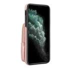For iPhone 11 Pro Max AwQuer Crossbody Zipper Wallet Bag Litchi Leather Phone Case(Rose Gold) - 3