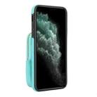 For iPhone 11 AwQuer Crossbody Zipper Wallet Bag Litchi Leather Phone Case(Mint Green) - 3