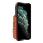 For iPhone 11 AwQuer Crossbody Zipper Wallet Bag Litchi Leather Phone Case(Brown) - 3