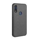 For Motorola Moto E(2020) Carbon Fiber Texture Horizontal Flip TPU + PC + PU Leather Case with Rope & Card Slot(Black) - 3
