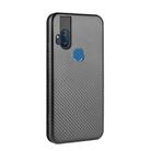 For Motorola Moto One Hyper Carbon Fiber Texture Horizontal Flip TPU + PC + PU Leather Case with Rope & Card Slot(Black) - 3