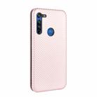 For Motorola Moto G8 Power(EU Version) Carbon Fiber Texture Horizontal Flip TPU + PC + PU Leather Case with Rope & Card Slot(Pink) - 3