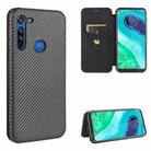 For Motorola Moto G8 Power(EU Version) Carbon Fiber Texture Horizontal Flip TPU + PC + PU Leather Case with Rope & Card Slot(Black) - 1