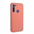 For Motorola Moto G8 Power(EU Version) Carbon Fiber Texture Horizontal Flip TPU + PC + PU Leather Case with Rope & Card Slot(Brown) - 3