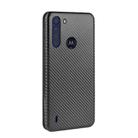 For Motorola Moto One Fusion Carbon Fiber Texture Horizontal Flip TPU + PC + PU Leather Case with Rope & Card Slot(Black) - 3