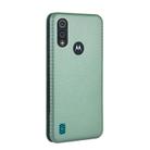 For Motorola Moto E6s (2020) Carbon Fiber Texture Horizontal Flip TPU + PC + PU Leather Case with Rope & Card Slot(Green) - 3