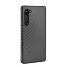 For Motorola Moto Edge Carbon Fiber Texture Horizontal Flip TPU + PC + PU Leather Case with Rope & Card Slot(Black) - 3