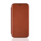 For Motorola Moto G 5G Plus Carbon Fiber Texture Horizontal Flip TPU + PC + PU Leather Case with Rope & Card Slot(Brown) - 2