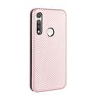 For Motorola Moto G Fast Carbon Fiber Texture Horizontal Flip TPU + PC + PU Leather Case with Rope & Card Slot(Pink) - 3