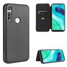 For Motorola Moto G Fast Carbon Fiber Texture Horizontal Flip TPU + PC + PU Leather Case with Rope & Card Slot(Black) - 1