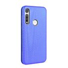 For Motorola Moto G Fast Carbon Fiber Texture Horizontal Flip TPU + PC + PU Leather Case with Rope & Card Slot(Blue) - 3