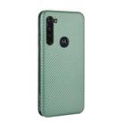 For Motorola Moto G Stylus Carbon Fiber Texture Horizontal Flip TPU + PC + PU Leather Case with Rope & Card Slot(Green) - 3