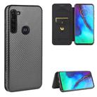 For Motorola Moto G Pro Carbon Fiber Texture Horizontal Flip TPU + PC + PU Leather Case with Rope & Card Slot(Black) - 1