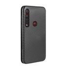 For Motorola Moto G8 Plus Carbon Fiber Texture Horizontal Flip TPU + PC + PU Leather Case with Rope & Card Slot(Black) - 3