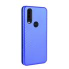 For Motorola Moto P40 Power / One Action Carbon Fiber Texture Horizontal Flip TPU + PC + PU Leather Case with Rope & Card Slot(Blue) - 3