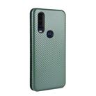 For Motorola Moto P40 Power / One Action Carbon Fiber Texture Horizontal Flip TPU + PC + PU Leather Case with Rope & Card Slot(Green) - 3