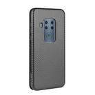 For Motorola Moto One Zoom Carbon Fiber Texture Horizontal Flip TPU + PC + PU Leather Case with Rope & Card Slot(Black) - 3