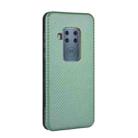 For Motorola Moto One Zoom Carbon Fiber Texture Horizontal Flip TPU + PC + PU Leather Case with Rope & Card Slot(Green) - 3