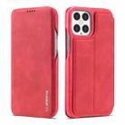 For iPhone 12 Pro Max LC.IMEEKE Hon Ancient Series Horizontal Flip Leather Case with Holder & Card Slot(Red) - 1