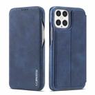 For iPhone 12 Pro Max LC.IMEEKE Hon Ancient Series Horizontal Flip Leather Case with Holder & Card Slot(Blue) - 1