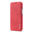 For iPhone 12 / 12 Pro LC.IMEEKE Hon Ancient Series Horizontal Flip Leather Case with Holder & Card Slot(Red) - 2