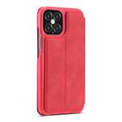 For iPhone 12 / 12 Pro LC.IMEEKE Hon Ancient Series Horizontal Flip Leather Case with Holder & Card Slot(Red) - 3