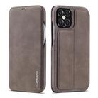 For iPhone 12 / 12 Pro LC.IMEEKE Hon Ancient Series Horizontal Flip Leather Case with Holder & Card Slot(Coffee) - 1