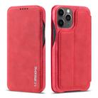 For iPhone 12 mini LC.IMEEKE Hon Ancient Series Horizontal Flip Leather Case with Holder & Card Slot(Red) - 1