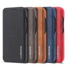 For iPhone 12 mini LC.IMEEKE Hon Ancient Series Horizontal Flip Leather Case with Holder & Card Slot(Red) - 4