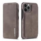 For iPhone 12 mini LC.IMEEKE Hon Ancient Series Horizontal Flip Leather Case with Holder & Card Slot(Coffee) - 1