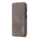 For iPhone 12 mini LC.IMEEKE Hon Ancient Series Horizontal Flip Leather Case with Holder & Card Slot(Coffee) - 2