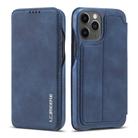 For iPhone 12 mini LC.IMEEKE Hon Ancient Series Horizontal Flip Leather Case with Holder & Card Slot(Blue) - 1