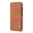 For iPhone 12 mini LC.IMEEKE Hon Ancient Series Horizontal Flip Leather Case with Holder & Card Slot(Brown) - 2