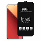 For Redmi Note 13 Pro 4G High Aluminum Large Arc Full Screen Tempered Glass Film - 1