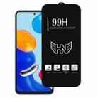 For Redmi Note 11 5G High Aluminum Large Arc Full Screen Tempered Glass Film - 1